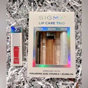 SALE✨New🪩 In🪩 Box SIGMA Lip Care Trio AND SIGMA Renew Lip Oil ✨✨